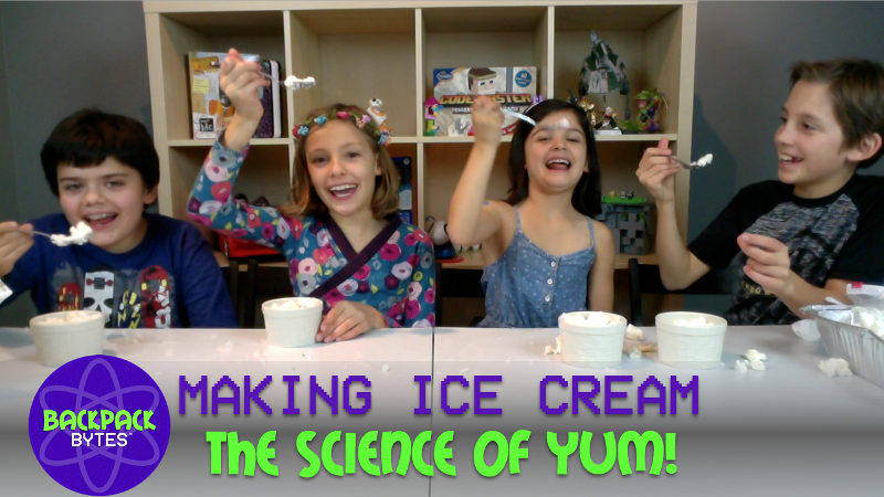 DIY Ice Cream for Kids - The Science of Making Ice Cream STEM Activity - Backpack Bytes 