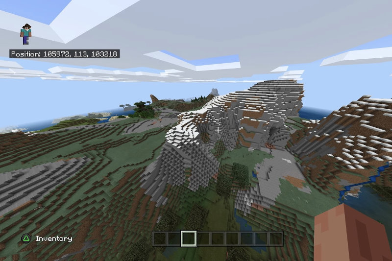 Minecraft for Beginners - Naturally Generated Mountain